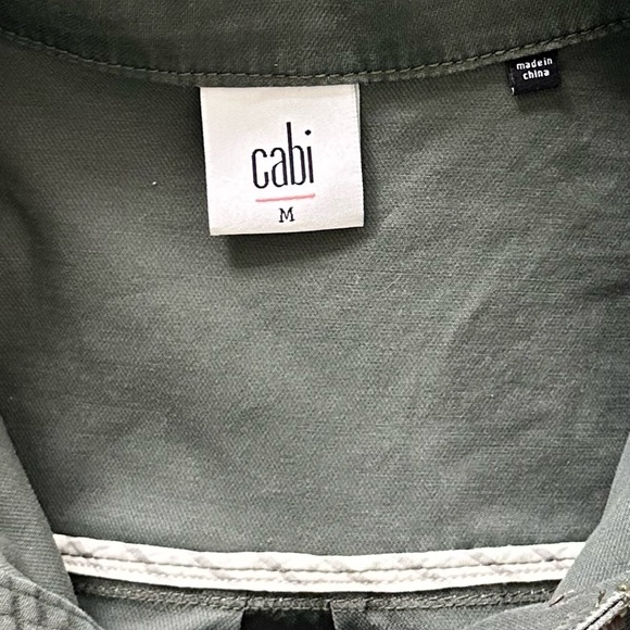 Cabi Cargo Jacket, Olive Green Cargo Button Front Jacket, Size Medium - Picture 6 of 11